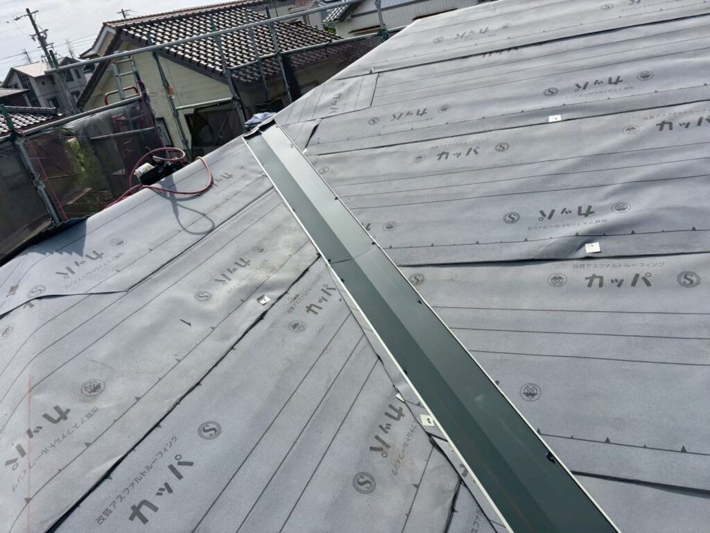 防水シートの敷設2